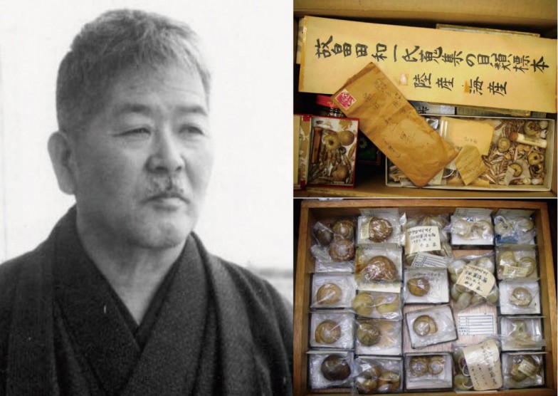 畠田和一氏と氏が生涯をかけて収集したコレクション。在野の収集家の残したコレクションによって、岡山県の過去の貝類の分布を知ることができた。